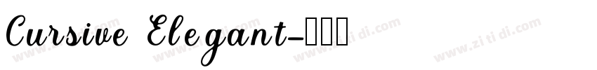 Cursive Elegant字体转换